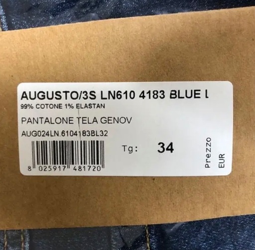 イタリア製　テラジェノバのジーンズ新品　メンズ31