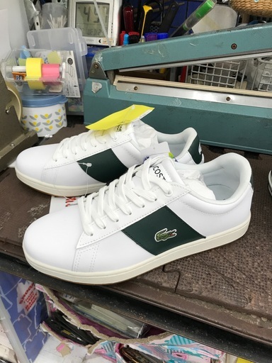 LACOSTE/CARNAVY/スニーカー/25、5cm/SM00784/WHT/GRN