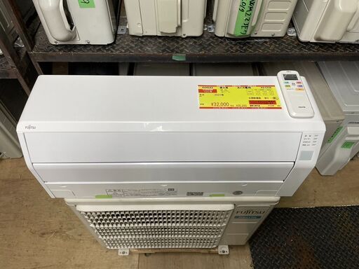 K04543　富士通　2021年製　中古エアコン　主に6畳用　冷房能力　2.2KW ／ 暖房能力　2.5KW 20416円