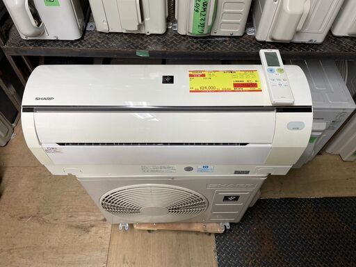 K04544　シャープ　2017年製　中古エアコン　主に6畳用　冷房能力　2.2KW ／ 暖房能力　2.5KW