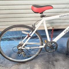 自転車中古　クロスバイク　GRAPHIS　外装6段変速　フレームサイズ480　タイヤ26インチ　カラーホワイト