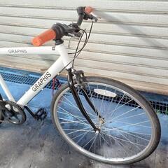 自転車中古　クロスバイク　GRAPHIS　外装6段変速　フレームサイズ480　タイヤ26インチ　カラーホワイト