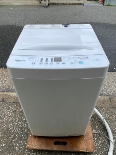 ✨美品✨2019年製　ハイセンス　洗濯機　4.5kg