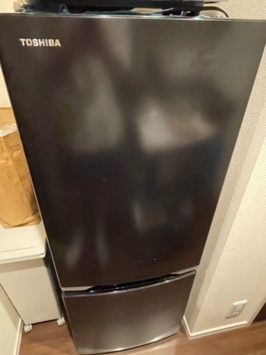 TOSHIBA(東芝) 冷蔵庫 GR-R15BS-K セミマットブラック ［2ドア /右開きタイプ /１５３Ｌ］ (GRR15BSK)
