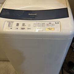洗濯機 6.0kg (National NA-F60PZ8)