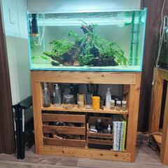 手渡し】90センチ水槽台 90センチ水槽 台付 早い者勝ち