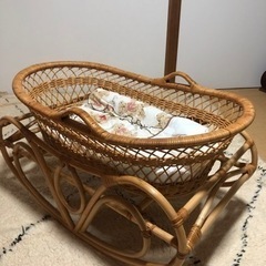 ラタン ゆりかご ベビーベッド 新生児