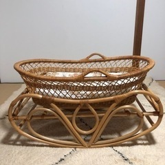 ラタン ゆりかご ベビーベッド 新生児