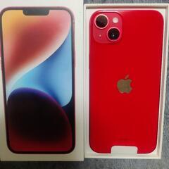 iPhone14 Plus RED 128GB　透明スマホケース、ガラスフィルム貼り付け済み カメラ保護フィルム貼り付け済み