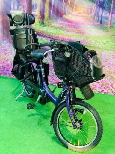 ❹ 5661子供乗せ電動アシスト自転車ヤマハ3人乗り対応20インチ
