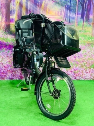 ❹ 5607子供乗せ電動アシスト自転車ブリヂストン3人乗り対応20インチ