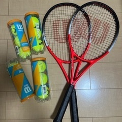 テニスラケット_2本_硬式_ボール付き_ほぼ新品
