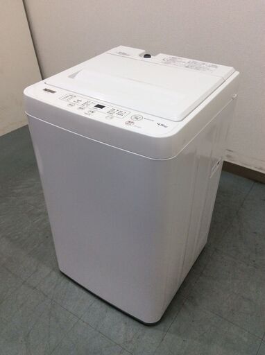 （9/30受渡済）JT7248【YAMADA/ヤマダ 4.5㎏洗濯機】美品 2021年製 YWM-T45H1 家電 洗濯 簡易乾燥付