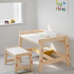 IKEA フリサット　子供　学習机　椅子　セット