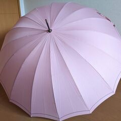 値下げしました。婦人用ジャンプ雨傘　ピンク色