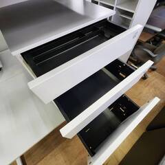 【愛品倶楽部柏店】在庫複数！弘益/アイリス デスク+キャビネットSET 鍵付き