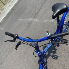 値下げ☆ほぼ未使用　6段変速付き　折りたたみ自転車　ブルー