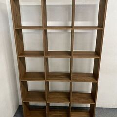 無印良品/MUJI スタッキングシェルフセット5段×3列 ウォールナット オープンラック 収納家具 中古家具 店頭引取歓迎 R7519