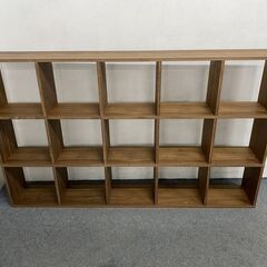 無印良品/MUJI スタッキングシェルフセット5段×3列 ウォールナット オープンラック 収納家具 中古家具 店頭引取歓迎 R7519