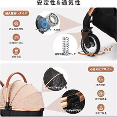 SKISOPGO折りたたみ4輪ペットカート