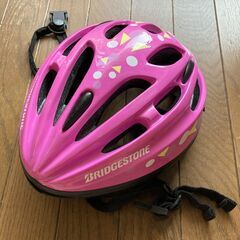 自転車用ヘルメット　ピンク色　子供