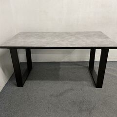 松田家具 GTダイニングテーブル ガラス天板 グレー 幅150 角型 2本足タイプ 国産強化ガラス 定価22万 中古家具 店頭引取歓迎 R7537