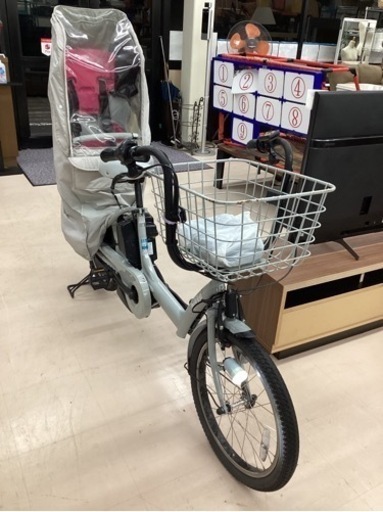美原店　bikke 電動自転車　ブリヂストン　チャイルドシート　カバー付き　電動アシスト自転車