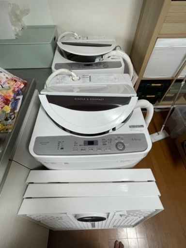 洗濯機 シャープ SHARP ES-GE4C-T 2019年製