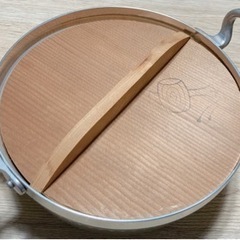 未使用　鍋と木蓋　22cm
