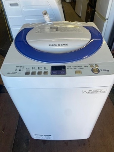 北九州市内配送無料　保証付き　SHARP　全自動洗濯機 7.0ｋｇ　ヤマダ電機オリジナル　ES-T706-A