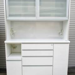 松田家具 食器棚 キッチンボード 幅140㎝ 1410エミリアレンジL-HA