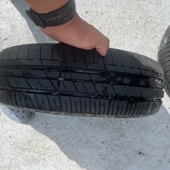 ホンダ バモス 純正 ホイール 13×4J +45 PCD100 4H TRANPATH LuK 155/65R13 2016年製造　溝約5ミリ