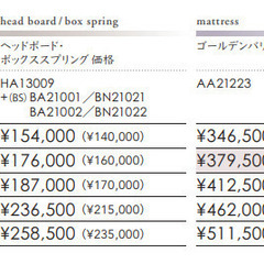 Simmons Beautyrest Executive ダブルベッド ボトム&ヘッドボード付