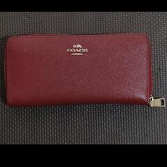 中古/COACH長財布/RED 型番F52372