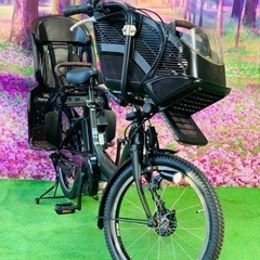 ❹ 5659子供乗せ電動アシスト自転車ヤマハ3人乗り対応20インチ