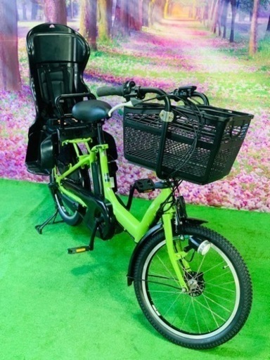 ➃ 5665子供乗せ電動アシスト自転車ヤマハ3人乗り対応20インチ (プロフ