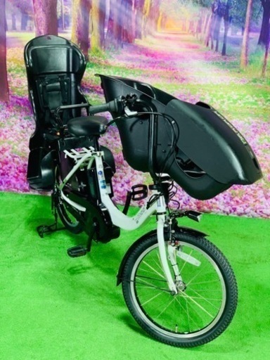 ❹ 5669子供乗せ電動アシスト自転車ヤマハ3人乗り対応20インチ