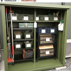 物置 屋外 大型 (幅150奥行75高さ154) DSLB-1515 カーキ　山善 YAMAZEN ガーデンマスター