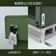 物置 屋外 大型 (幅150奥行75高さ154) DSLB-1515 カーキ　山善 YAMAZEN ガーデンマスター