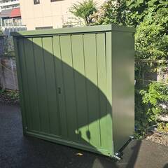 物置 屋外 大型 (幅150奥行75高さ154) DSLB-1515 カーキ　山善 YAMAZEN ガーデンマスター