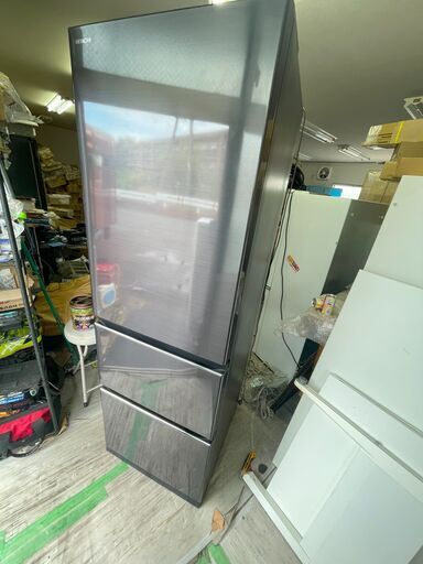 HITACHI 日立 3ドア冷蔵庫 R-V38KV 380L スリム幅60㎝ 真ん中野菜 大型 自動製氷 2019年製