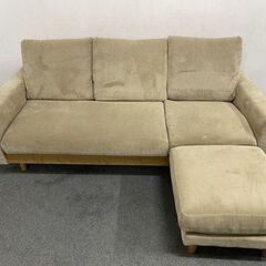 ニトリ/NITORI カウチソファーアウロス ファブリック シンプル S型スプリング 中古家具 店頭引取歓迎 R7536