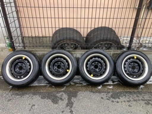 日産純正 13インチ鉄チン そこそこ太め トリムリング付き 軽に流用