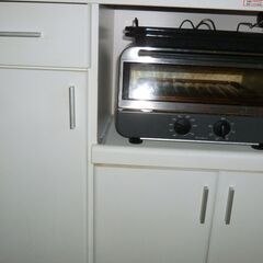 キッチン用オーブンや炊飯器・電子レンジなど置ける台・２口コンセン...