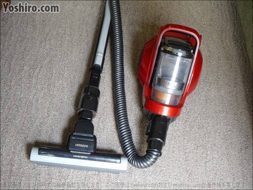 価格交渉OK★サイクロン式クリーナー 日立 HITACHI CV-SY300 R ルビーレッド 2段ブースト 吸引仕事率400W★パワーヘッドに訳あり