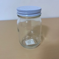 【お譲り先決まりました】未使用 ガラス製 蓋付保存瓶 φ7*H13cm