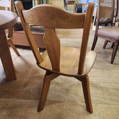 【愛品倶楽部柏店】飛騨清見工房 回転チェア円卓ダイニング7点セット 