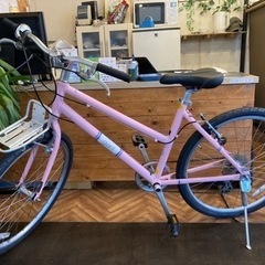 新春SALE！防犯登録料　無料！【SALE！giant SUITTO W 前後タイヤ・チューブ新品！】7速　26インチマウンテンバイク　ピンク