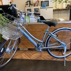 【後輪タイヤ・シフトレバー新品！ブリヂストン！アルベルト】LEDオートライト　内装3段　26インチ自転車　シルバー