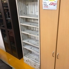 リサイクルサービス八光】幅60.7㎝ ホワイト アンティーク風 木目調